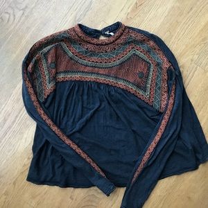 Free people embroidered blouse
